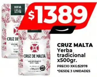 Supermayorista Vital CRUZ MALTA Yerba tradicional x 500gr oferta