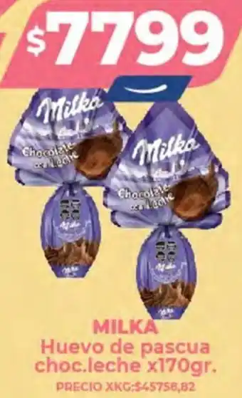 Supermayorista Vital MILKA Huevo de pascua choc.leche x 170gr oferta