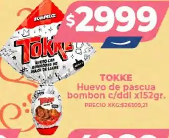 Supermayorista Vital TOKKE Huevo de pascua bombon c/ddl x 152gr oferta