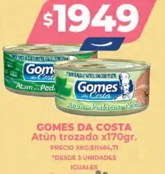 Supermayorista Vital GOMES DA COSTA Atún trozado x 170gr oferta