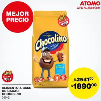 Atomo Conviene ALIMENTO A BASE DE CACAO CHOCOLINO 360g oferta
