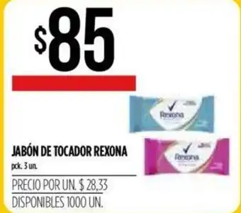 Supermercados Vea Rexona Jabón De Tocador 3un. oferta