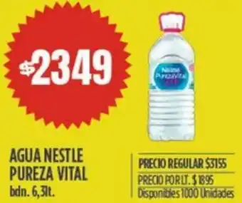 Supermercados Vea AGUA NESTLE PUREZA VITAL bdn. 6,3lt oferta