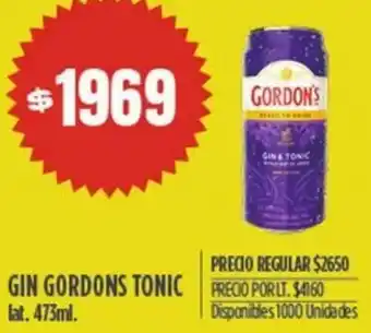 Supermercados Vea GIN GORDONS TONIC lat. 473ml oferta