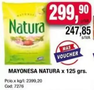 Maxiconsumo MAYONESA NATURA x 125gr oferta