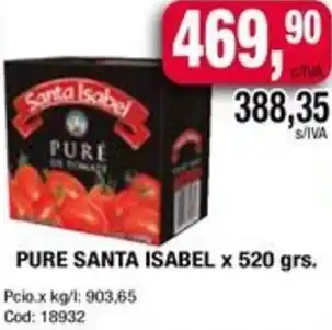 Maxiconsumo PURE SANTA ISABEL x 520gr oferta