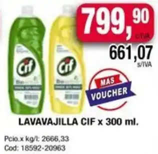 Maxiconsumo LAVAVAJILLA CIF x 300ml oferta