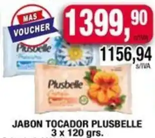 Maxiconsumo JABON TOCADOR PLUSBELLE 3 x 120gr oferta