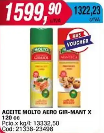 Maxiconsumo ACEITE MOLTO AERO GIR-MANT X 120cc oferta