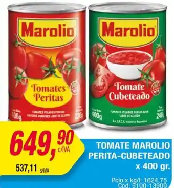 Maxiconsumo TOMATE MAROLIO PERITA-CUBETEADO x 400gr oferta