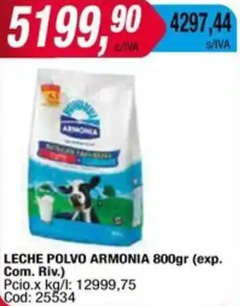 Maxiconsumo LECHE POLVO ARMONIA 800gr oferta