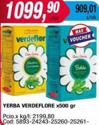 Maxiconsumo YERBA VERDEFLORE x 500gr oferta