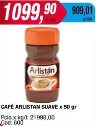 Maxiconsumo CAFÉ ARLISTAN SUAVE x 50gr oferta