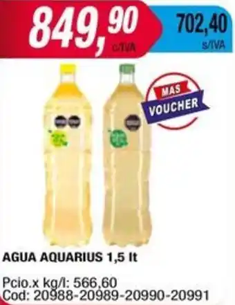 Maxiconsumo AGUA AQUARIUS 1,5It oferta