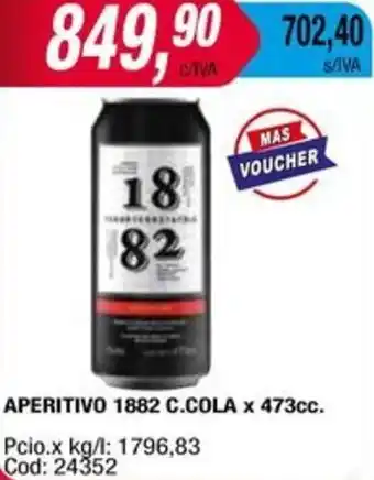 Maxiconsumo APERITIVO 1882 C.COLA x 473cc oferta