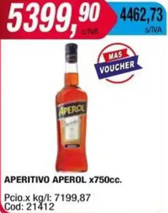 Maxiconsumo APERITIVO APEROL x 750cc oferta