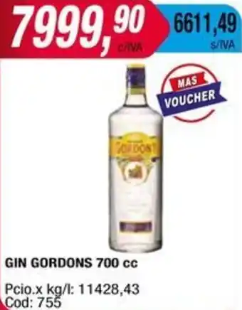 Maxiconsumo GIN GORDONS 700cc oferta