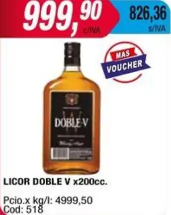 Maxiconsumo LICOR DOBLE V x 200cc oferta