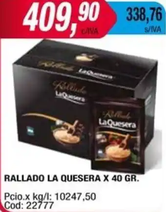 Maxiconsumo RALLADO LA QUESERA X 40GR oferta