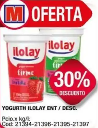 Maxiconsumo YOGURTH ILOLAY ENT / DESC. oferta
