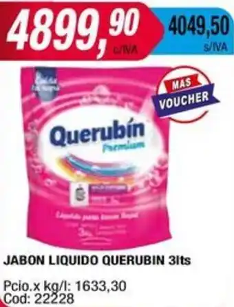 Maxiconsumo JABON LIQUIDO QUERUBIN 3lt oferta