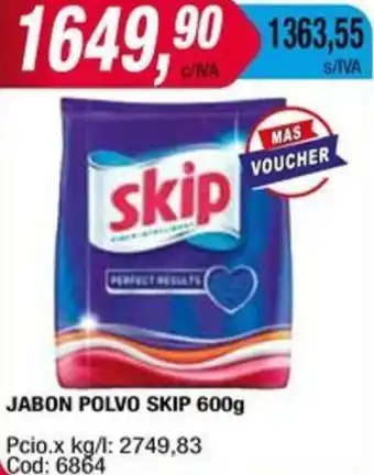 Maxiconsumo JABON POLVO SKIP 600g oferta