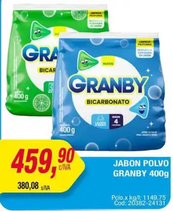 Maxiconsumo JABON POLVO GRANBY 400g oferta