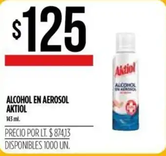 Supermercados Vea Aktiol Alcohol En Aerosol 143ml oferta