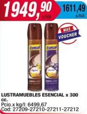 Maxiconsumo LUSTRAMUEBLES ESENCIAL x 300cc oferta