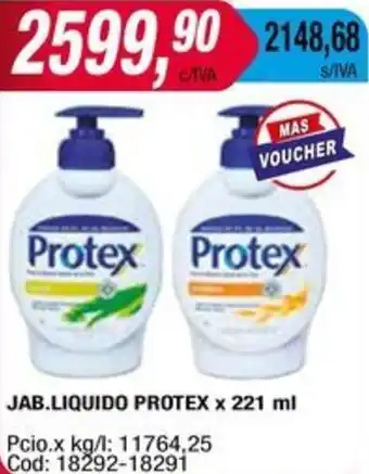 Maxiconsumo JAB.LIQUIDO PROTEX x 221ml oferta