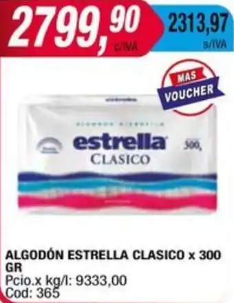 Maxiconsumo ALGODÓN ESTRELLA CLASICO x 300gr oferta