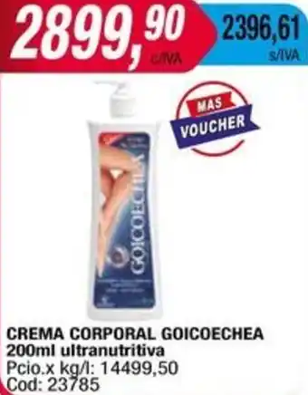 Maxiconsumo CREMA CORPORAL GOICOECHEA 200ml ultranutritiva oferta