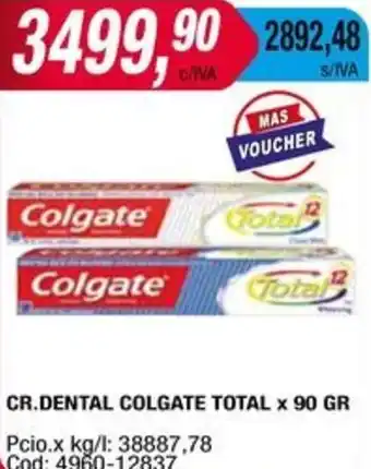 Maxiconsumo CR.DENTAL COLGATE TOTAL x 90GR oferta
