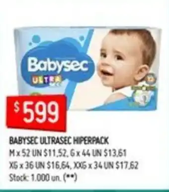 Changomas Babysec Ultrasec Hiperpack M x 52un oferta