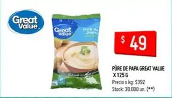 Changomas Great Value Púre De Papa x 125g oferta