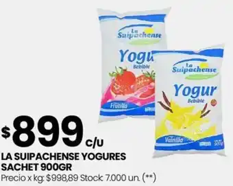 Changomas LA SUIPACHENSE YOGURES SACHET 900GR oferta