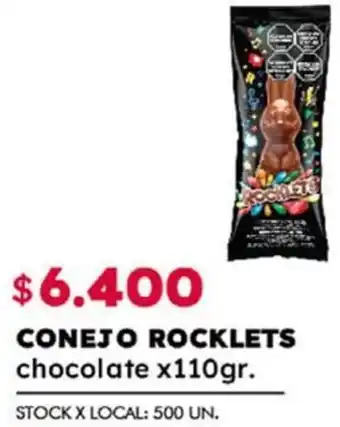 Disco CONEJO ROCKLETS chocolate x 110gr oferta