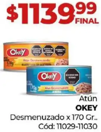 Diarco Atún OKEY Desmenuzado x 170gr oferta