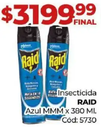 Diarco Insecticida RAID Azul MMM x 380ml oferta