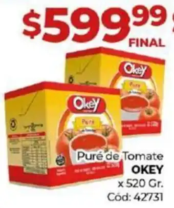 Diarco Puré de Tomate OKEY x 520gr oferta