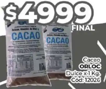 Diarco Cacao ORLOC Dulce x 1kg oferta