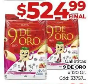 Diarco Galletitas 9 DE ORO x 120gr oferta