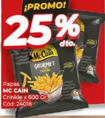 Diarco Papas McCain Crinkle x 600gr oferta