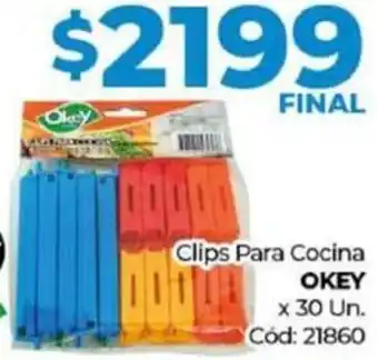 Diarco Clips Para Cocina OKEY x 30un oferta