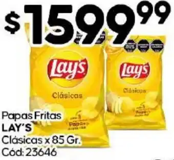 Diarco Papas Fritas LAY'S Clásicas x 85gr oferta