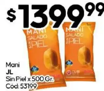 Diarco Mani JL Sin Piel x 500gr oferta