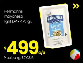 Punto Mayorista Hellmanns mayonesa light DP x 475 gr. oferta