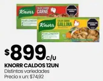Punto Mayorista KNORR CALDOS 12UN oferta