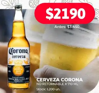 Supermercados Tadicor CERVEZA CORONA NO RETORNABLE X 710 ML oferta