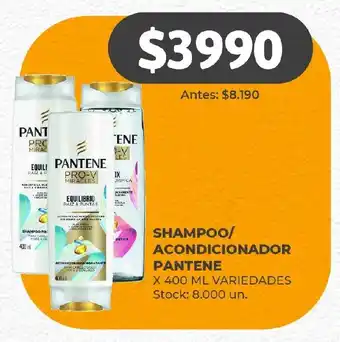 Supermercados Tadicor SHAMPOO/ ACONDICIONADOR PANTENE X 400 ML VARIEDADES oferta